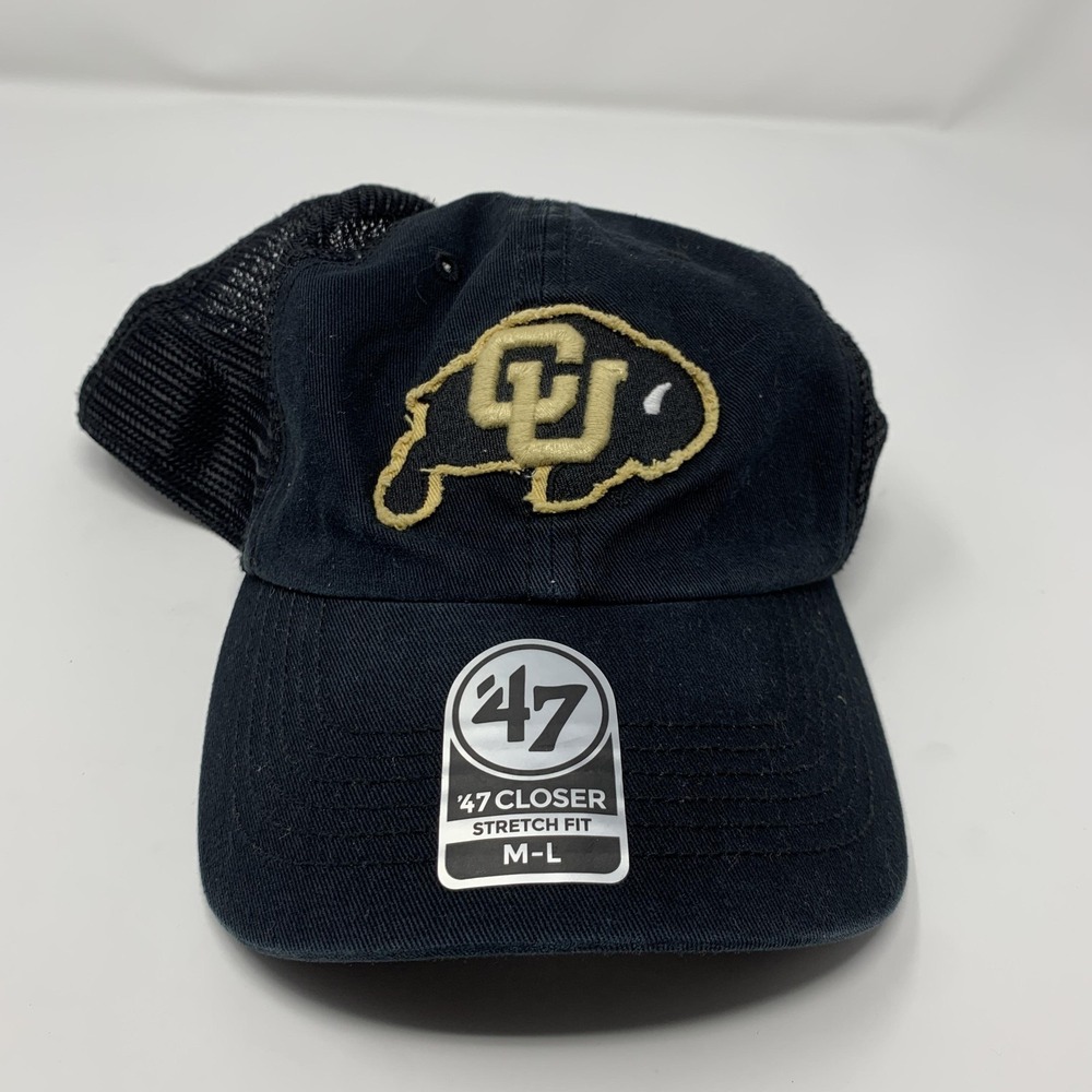 Colorado Buffaloes Hat Cap Mens Large Black NCAA Football Closer Stretch Fit '47